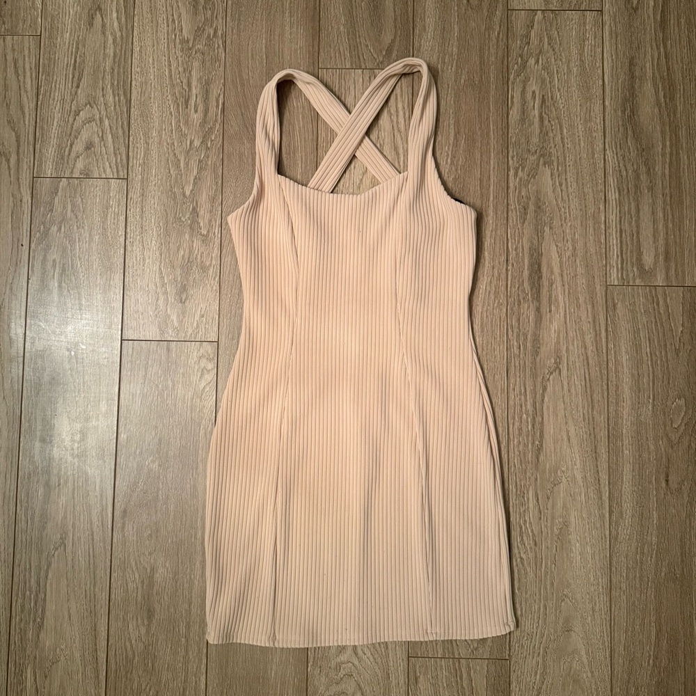 Forever 21 Blush Pink Cross-Back Mini Dress